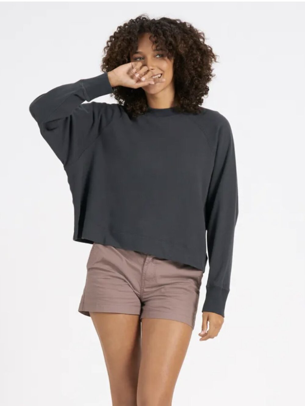 Vuori Women's Crewneck Sweater Dark Gray Small